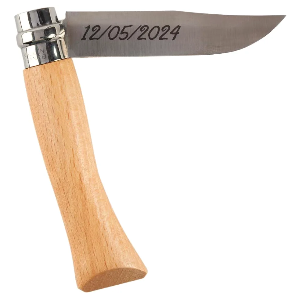Ocadeau Cuchillo plegable personalizado para hombre - Texto grabado en la hoja - Idea de regalo para cumpleaños, Navidad, Día del Padre, Abuelo - Cuchillo francés icónico personalizado