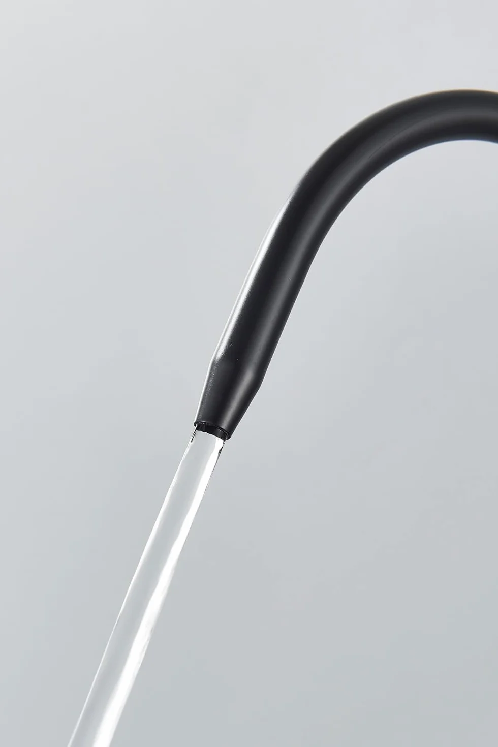 Grifo de cocina 3 vías Nordic negro mate con conexión filtro agua, manguera extraíble, giratorio 360°