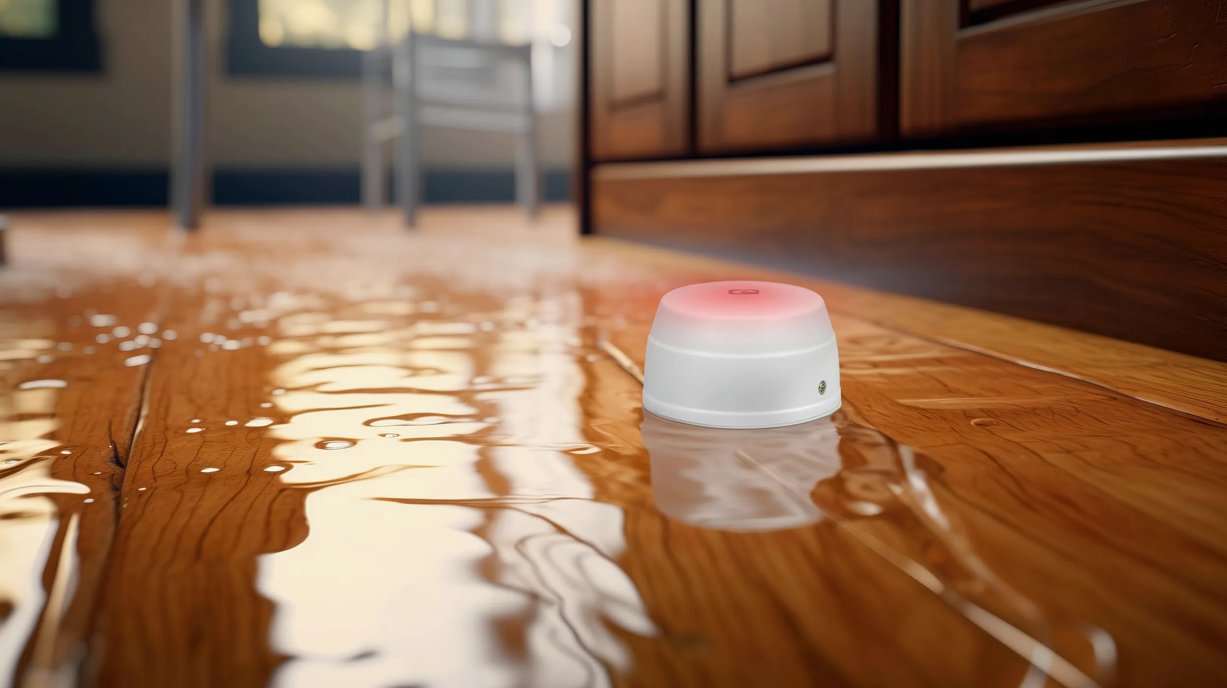 Garza Smart - Detector de Agua WiFi Inteligente para Filtraciones, Inundaciones...con Notificaciones en Tiempo Real por App, Alarma Sonora de 55 db, No Requiere Instalación.