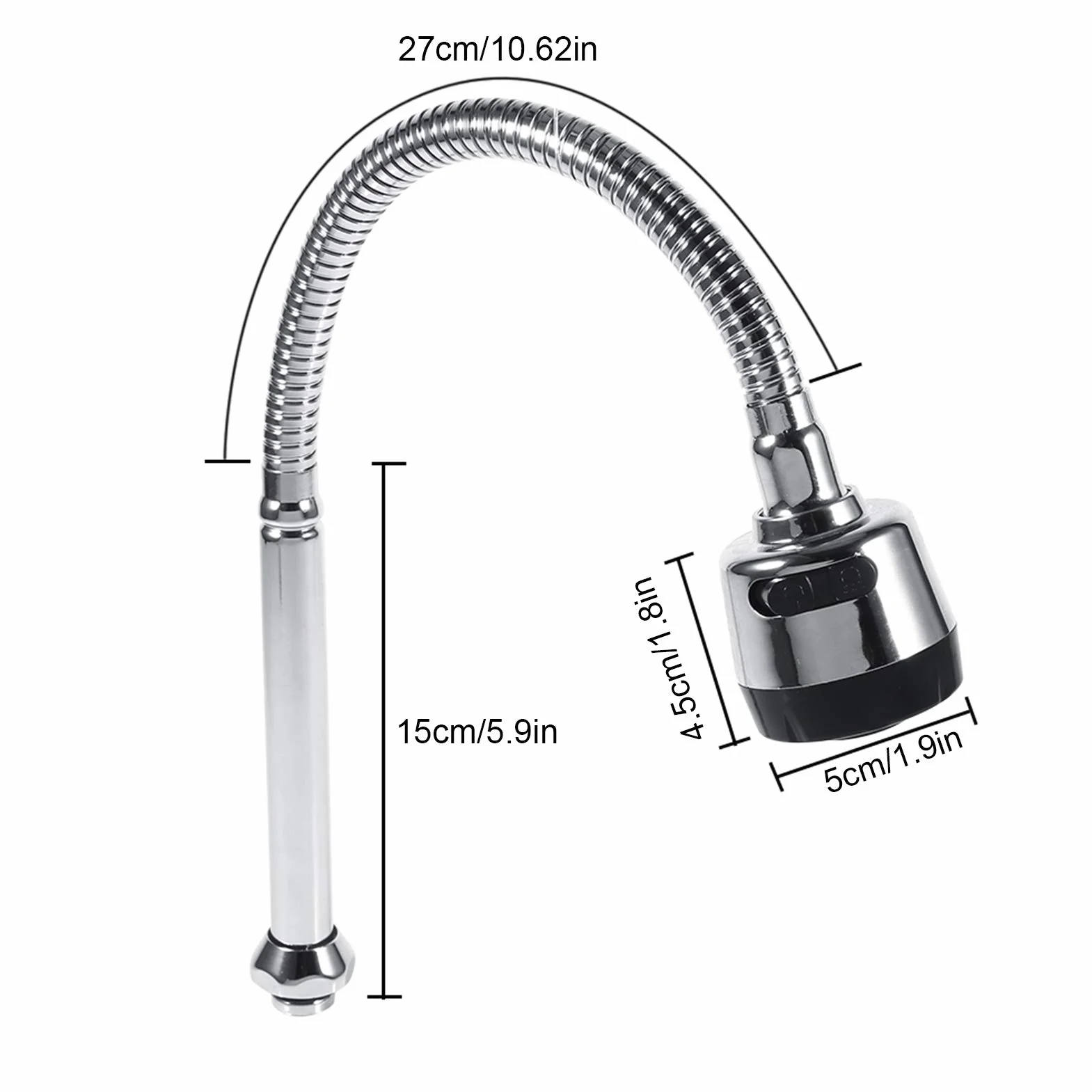 Rociador giratorio de 360 grados de acero inoxidable 304 para fregadero de cocina