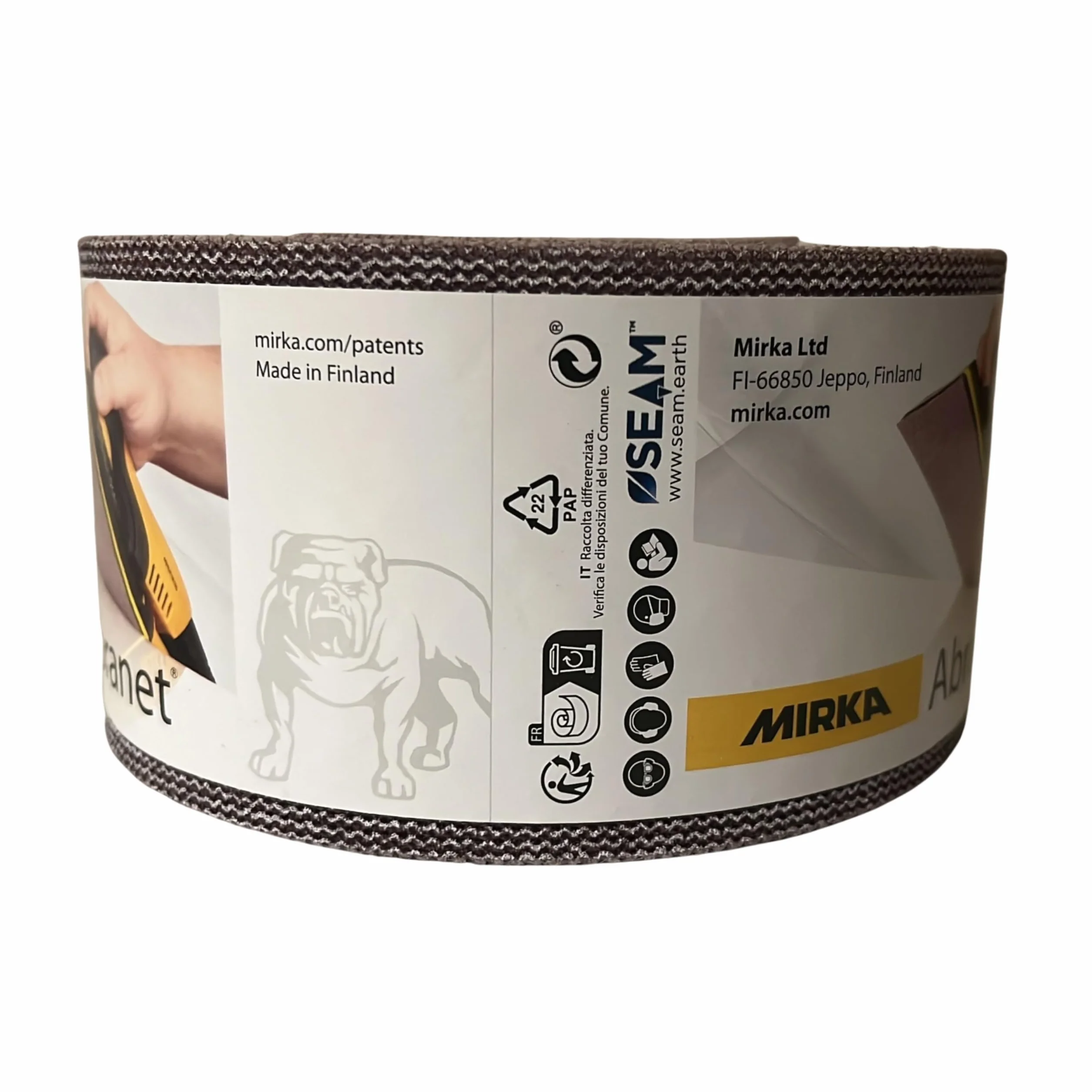 Mirka Abranet rollo de lijado neto 75 mm x 10 m cierre adhesivo/grano P80 / 1 rollo/para lijar madera, masilla, barniz, plástico / 545BI001803R