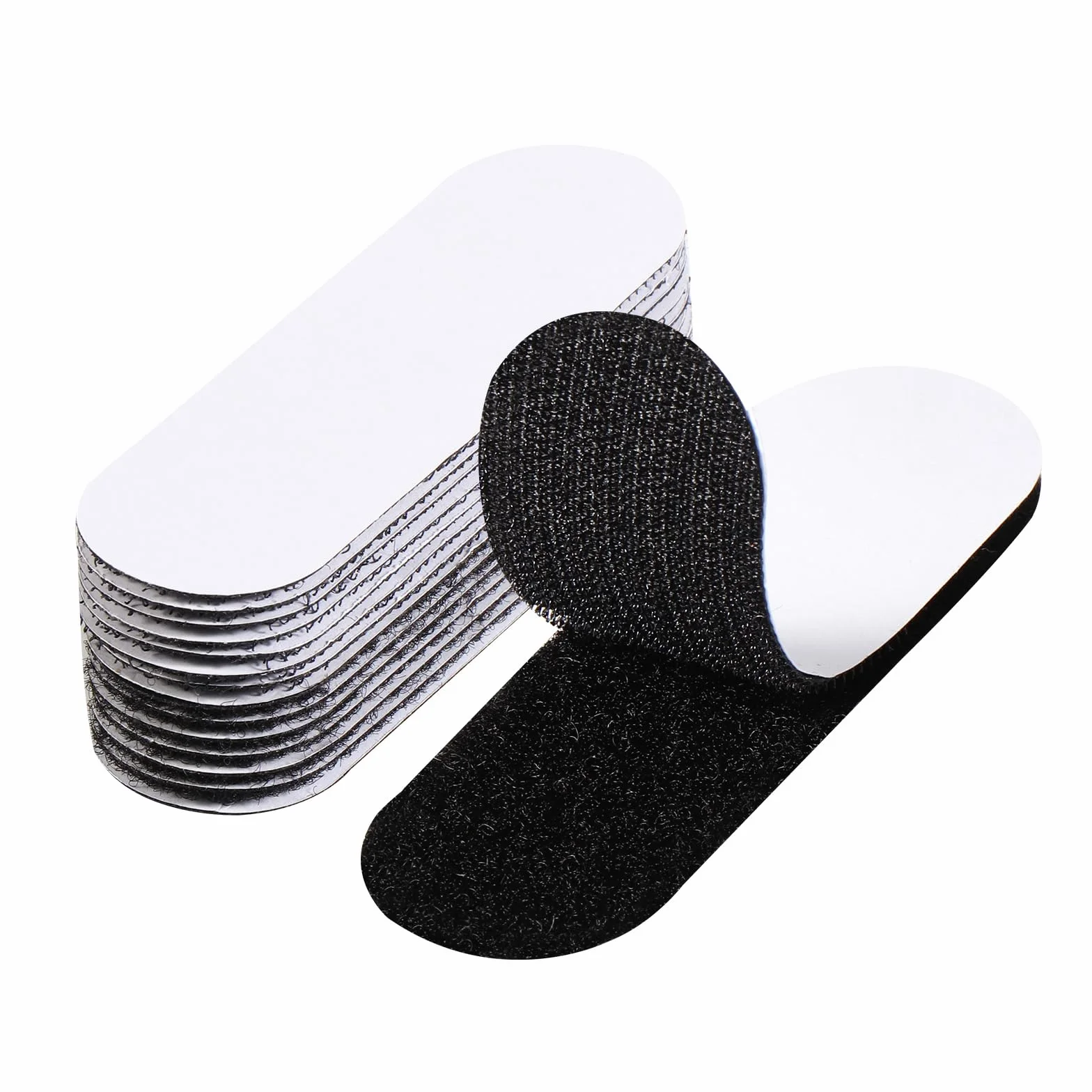 Blendura Adhesivo Doble Cara Fuerte, 10 Pares 10x3cm Adhesivo Doble cara, 10 Hook and 10 Loop, Reutilizable Nylon Doble Cinta Cara Extra Fuerte para Hogar y Oficina