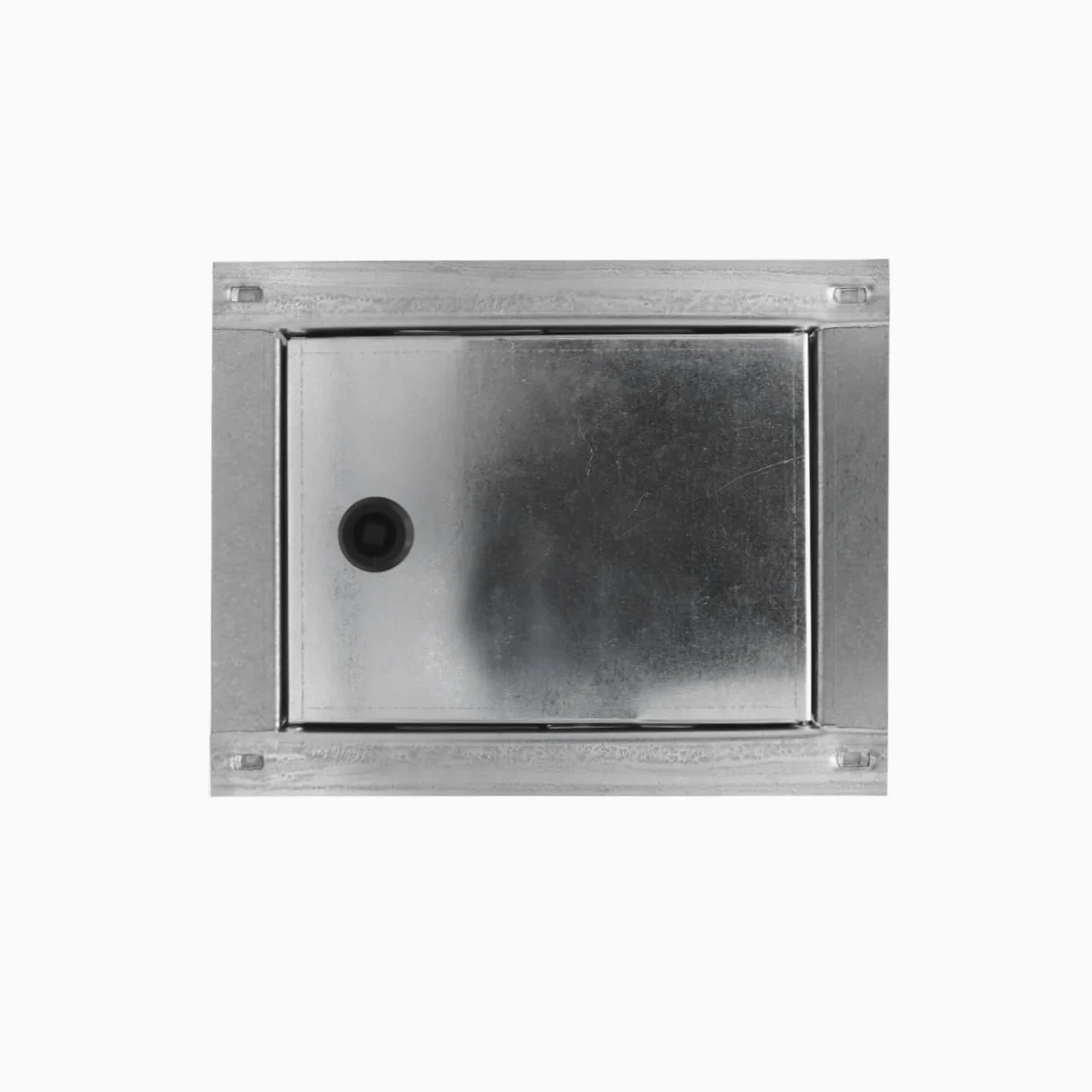 1100 Puerta galvanizada para contador de agua, con cerradura y llave cuadrada. Dimensiones 220x170 mm