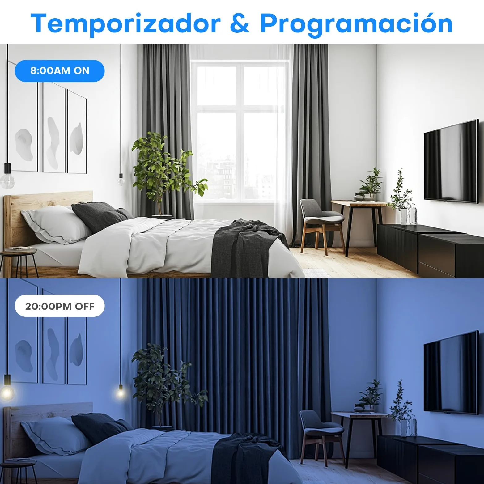 Maxcio Interruptor de persiana WiFi, Interruptor Inteligente Persiana LED Compatible con HomeKit, Alexa y Google Home, Calibración con un Solo Clic, Control de Porcentaje, Remoto y Control por Voz