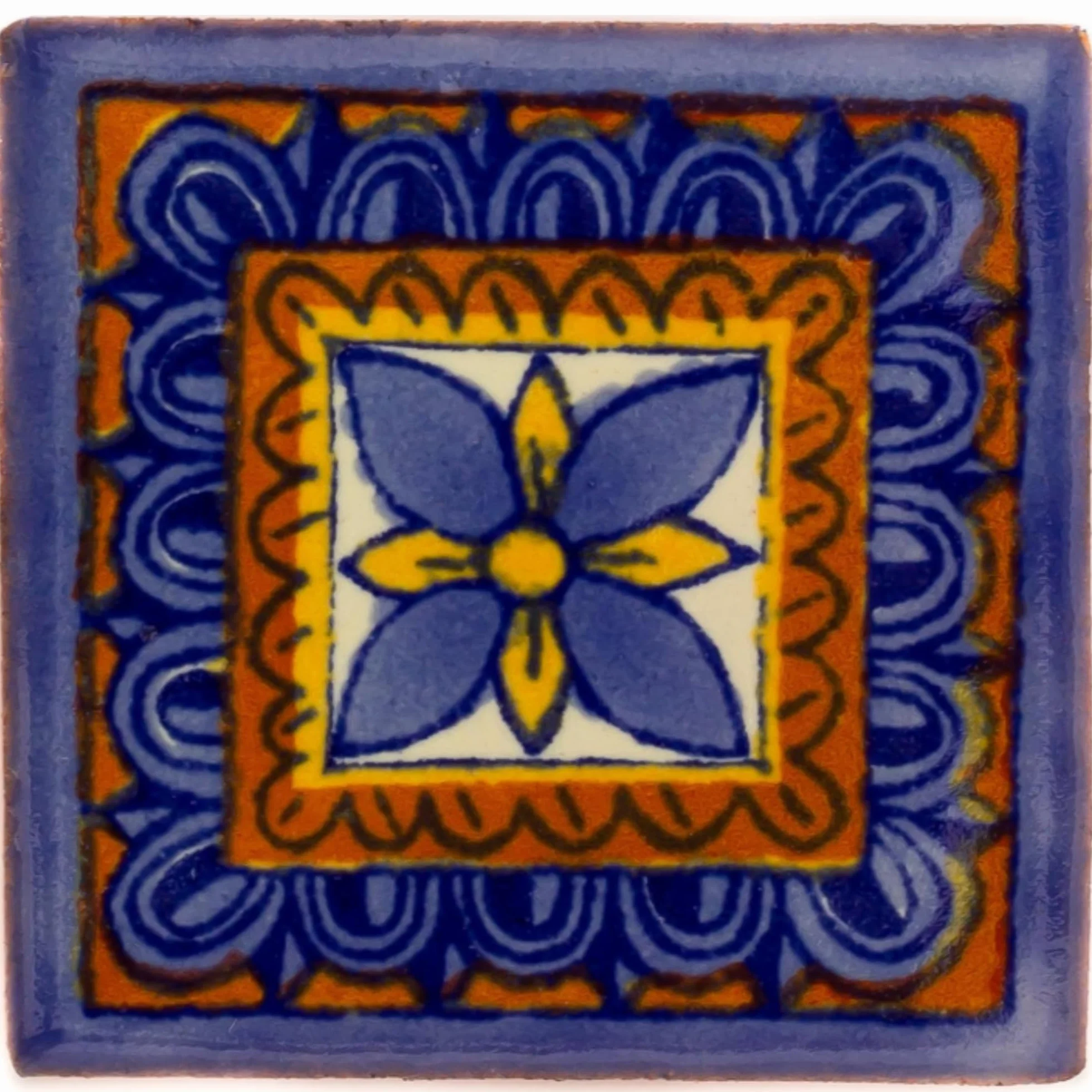 Tumia LAC Azulejos Mexicanos Artesanales de Talavera 5cm