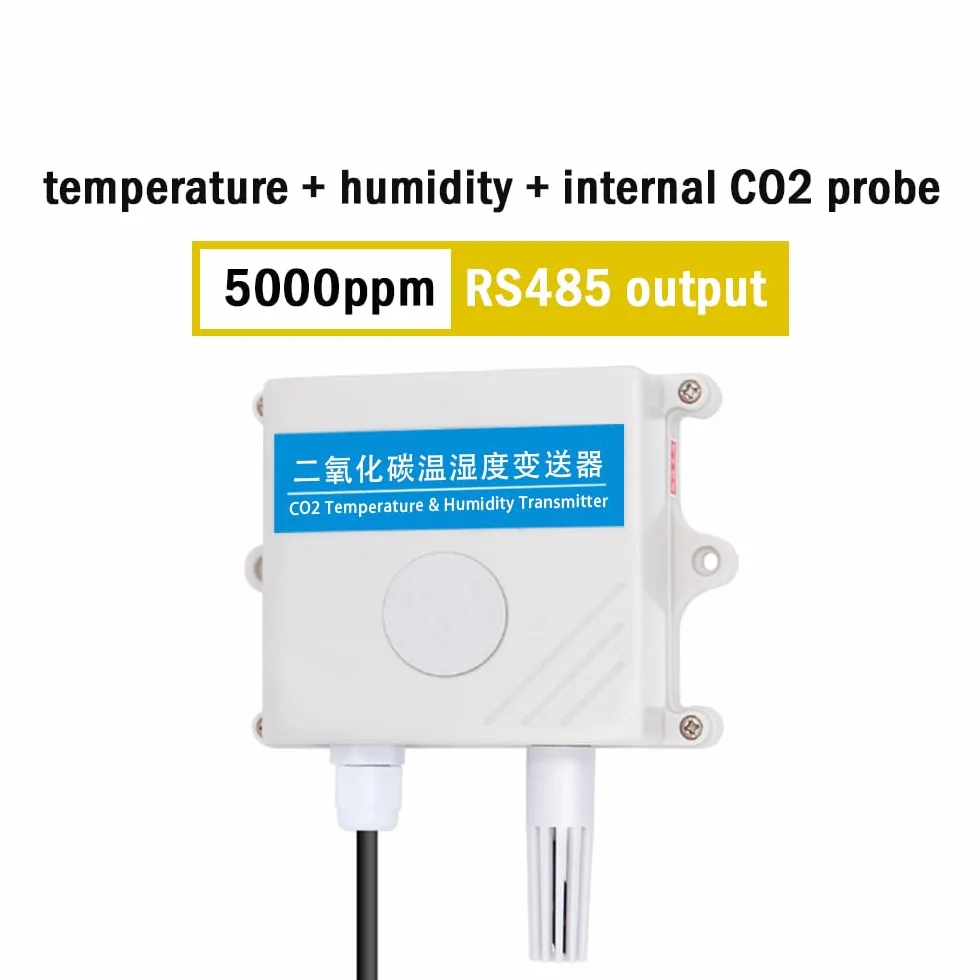 Sensor de dióxido de carbono Invernadero agrícola Transmisor de CO2 industrial RS485 de alta precisión