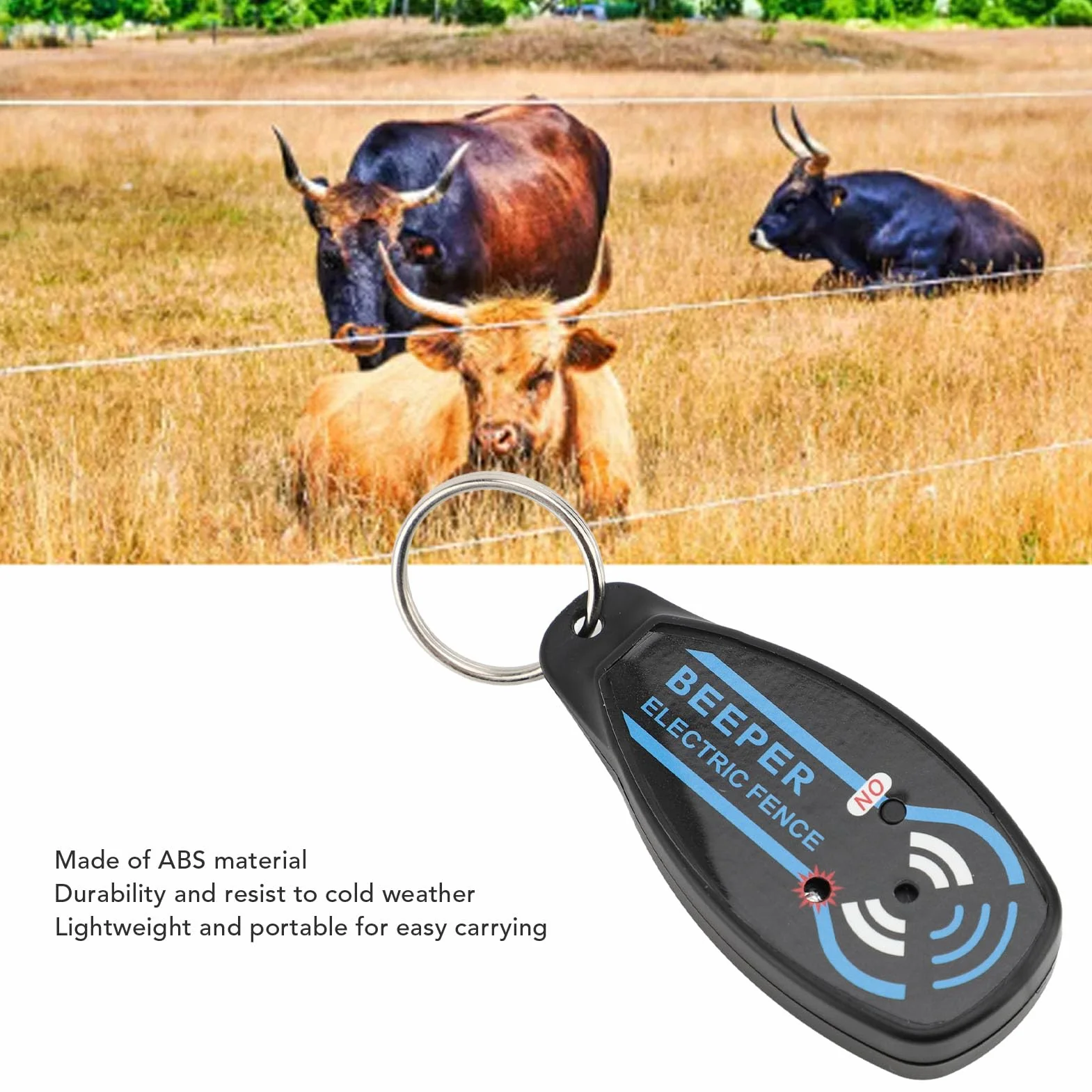 Probador Eléctrico de Cercas Compacto, Localizador de Fallas de Voltaje de Cercas de Mano para Equipos de Ganado, Prueba de Luces Indicadoras, Confirmación de Fácil Visualización