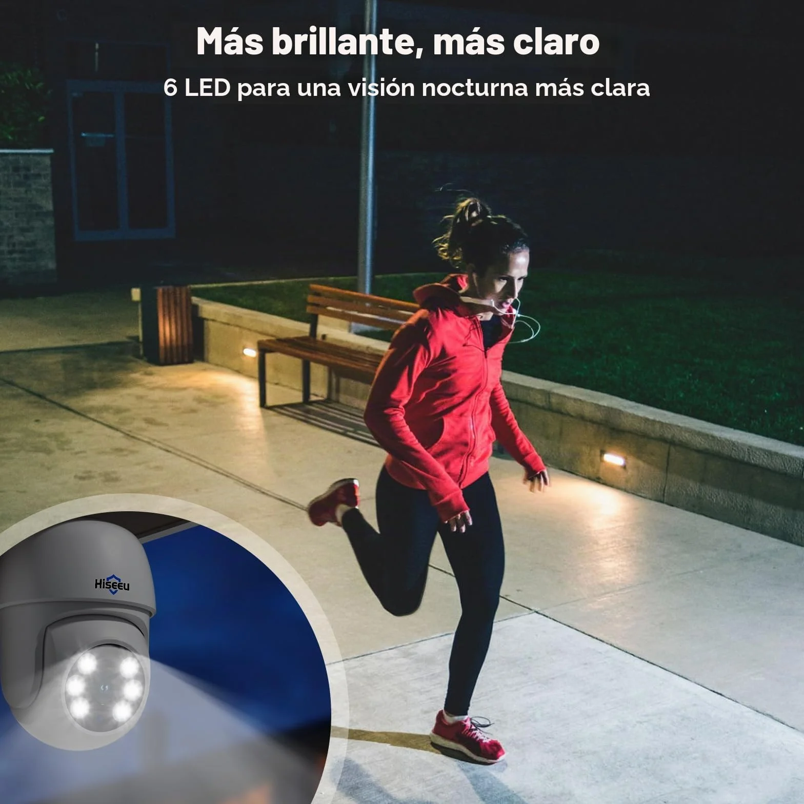 Hiseeu 5MP Kit Camara de Vigilancia WiFi Exterior, PTZ Cámara de Seguridad, 4X Camara IP y 10CH NVR,Detección y Seguimiento, Visión Nocturna en Color 1TB HDD