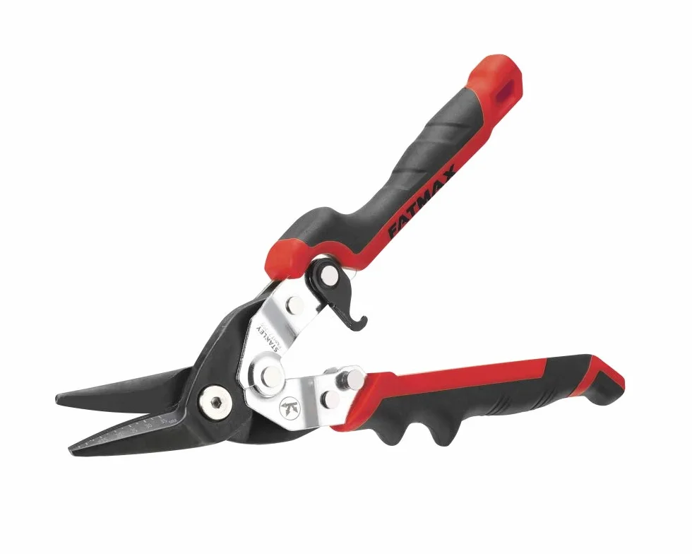 STANLEY FATMAX Tijera cortachapas 250 mm, corte izquierdo, empuñadura ergonómica certificada, marcas para cortes precisos, mecanismo delgado para acceso fácil, cierre/apertura rápida, FMHT73755-0