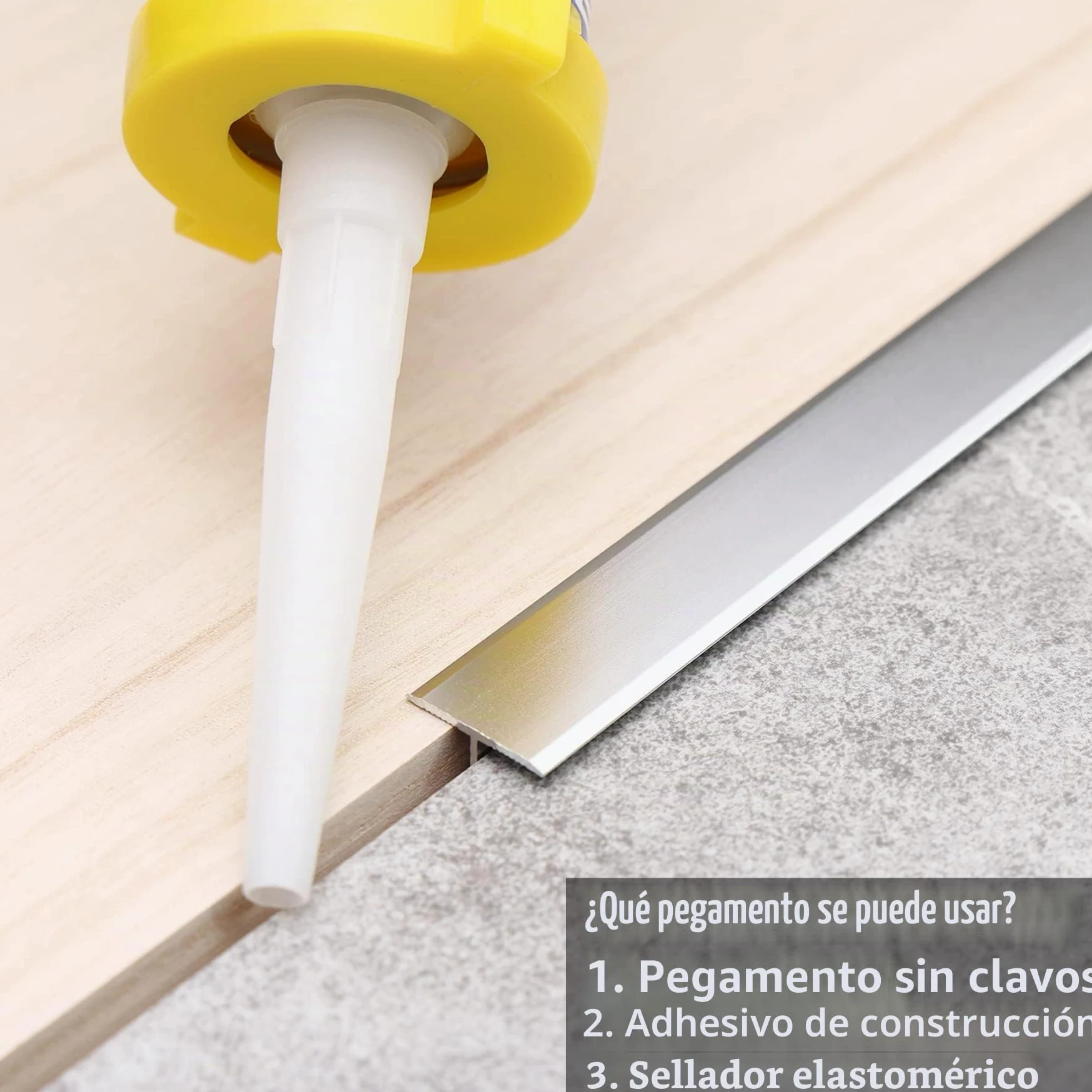 Trimold 3Pcs Moldura en T de Aluminio y Tiras de Transición para Suelo, Tira Divisora para Umbral de Puerta y Huecos de Suelo de Tarimas y Baldosas (0,9 m x 2 cm, Plateado Mate)