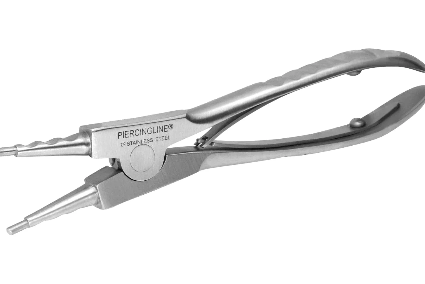 Piercingline, Piercing de acero inoxidable PG01 para abrir y cerrar el anillo, modelo a elegir y acero inoxidable, color plateado