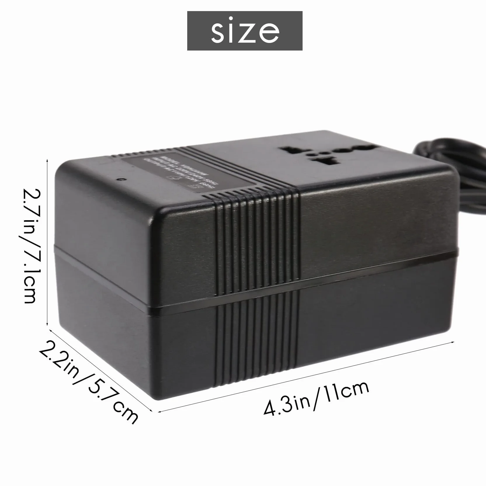 Transformador Convertidor de Voltaje de 200W Reductor 220V 110V AC Reductor Convertidor de Voltaje de Viaje Convertidor Enchufe de la UE