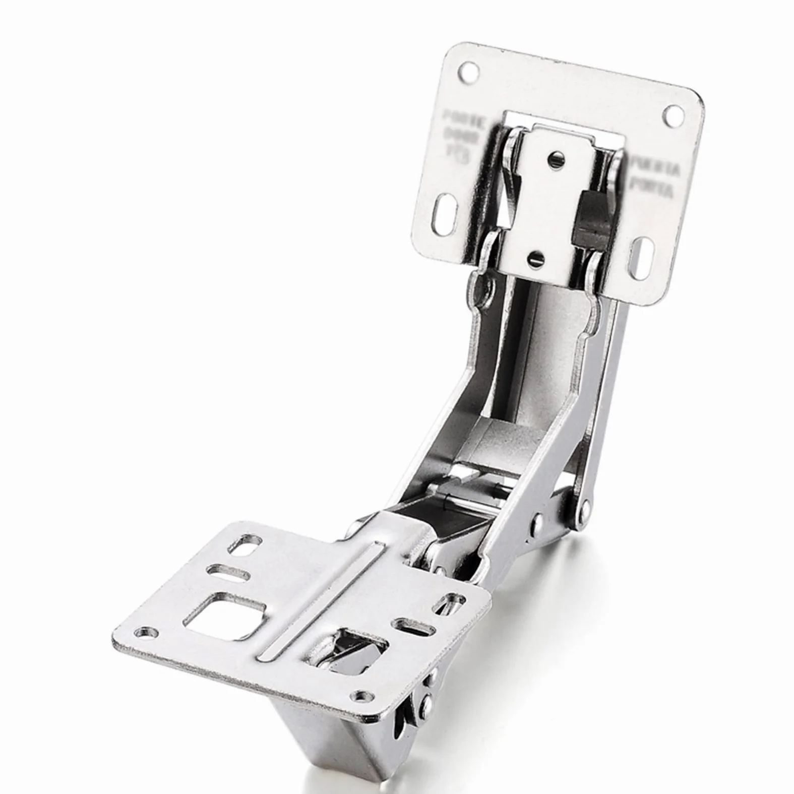 Bisagra de puerta Bisagras de ángulo de resorte sin orificio de perforación for gabinete Hardware de muebles de tablero grueso Bisagras de gabinete de esquina Cierre suave Superposición completa