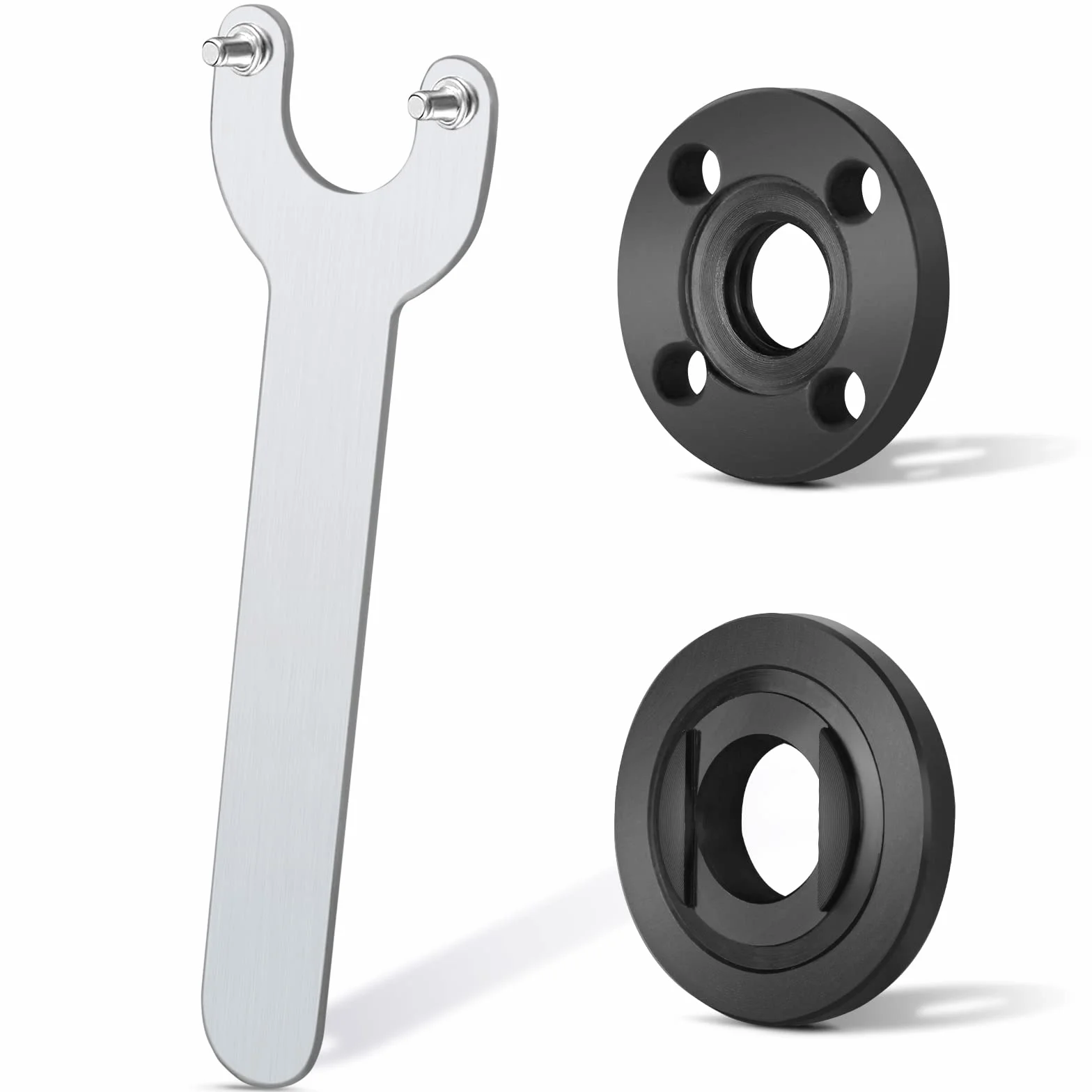 Ecarke Grinder Llave de ángulo de brida Llave de metal Tuerca de bloqueo para Milwaukee Makita 193465-4 Bosch Black & Decker Ryobi 4.5"5" 5/8-11