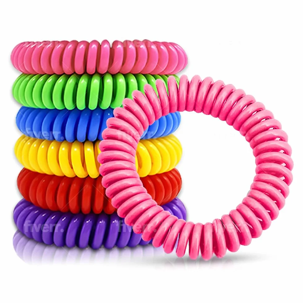 Pulseras Anti Mosquitos Multicolor Elastica con Citronela, Repelente de Mosquitos e Insectos, Proteccion Exterior Interior