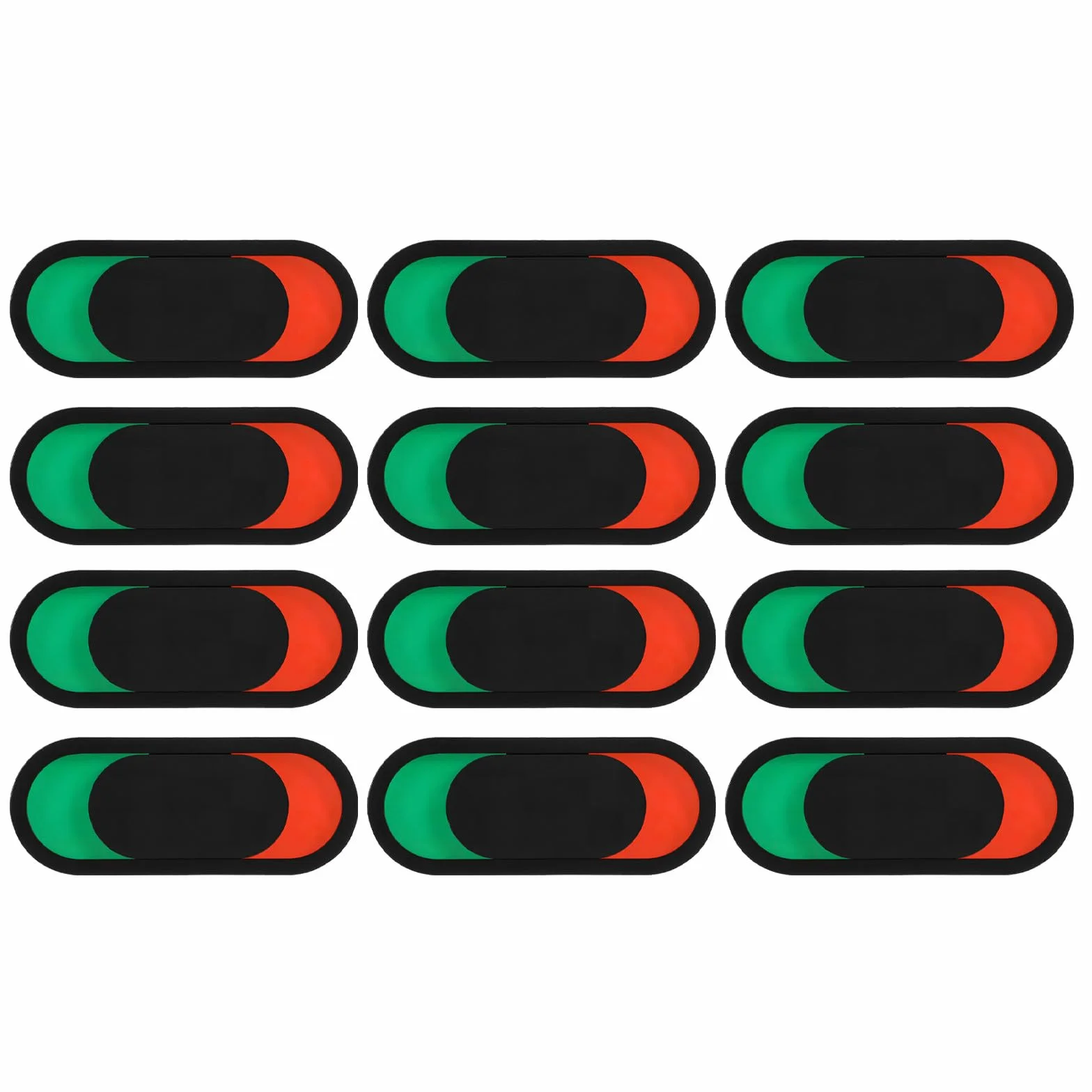 DOITOOL 12 letreros deslizantes de privacidad para puertas, indicadores de puerta para salas de conferencias, letreros deslizantes en blanco, verde/rojo, de libre/ocupado para hogar, oficina, baño,