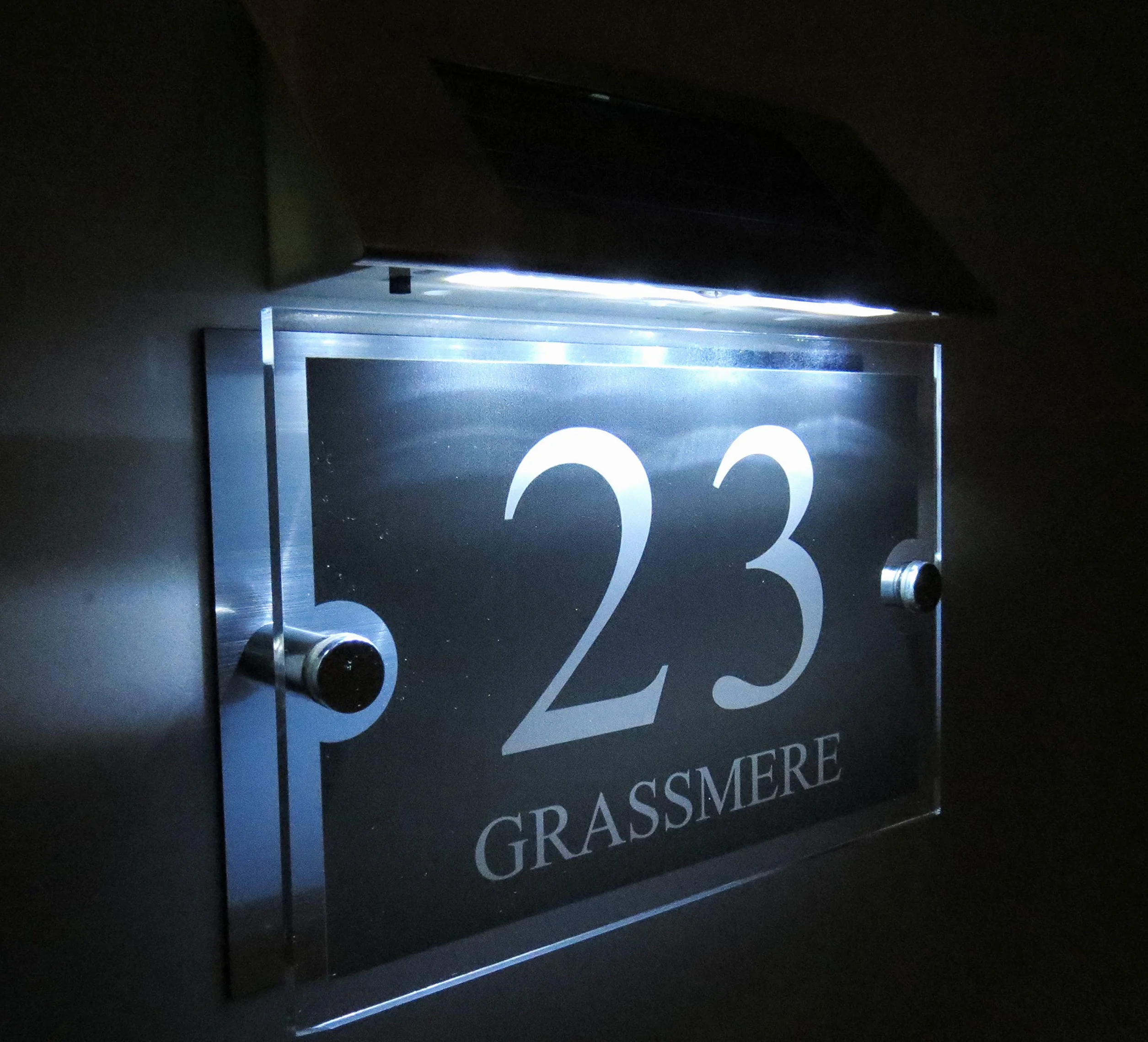 Moderno Número de Casa LED solar 1-9999 Exterior Personalizable