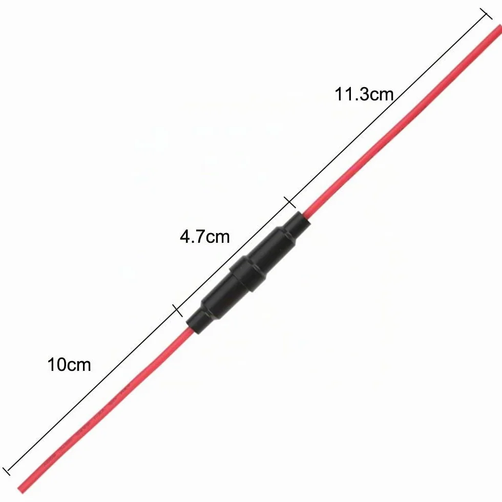 Gebildet 5x20mm AGC Inline Portafusibles 250V 20A 16 AWG Alambre con 150pcs Fusibles de Tubo de Vidrio Rápido Soplo