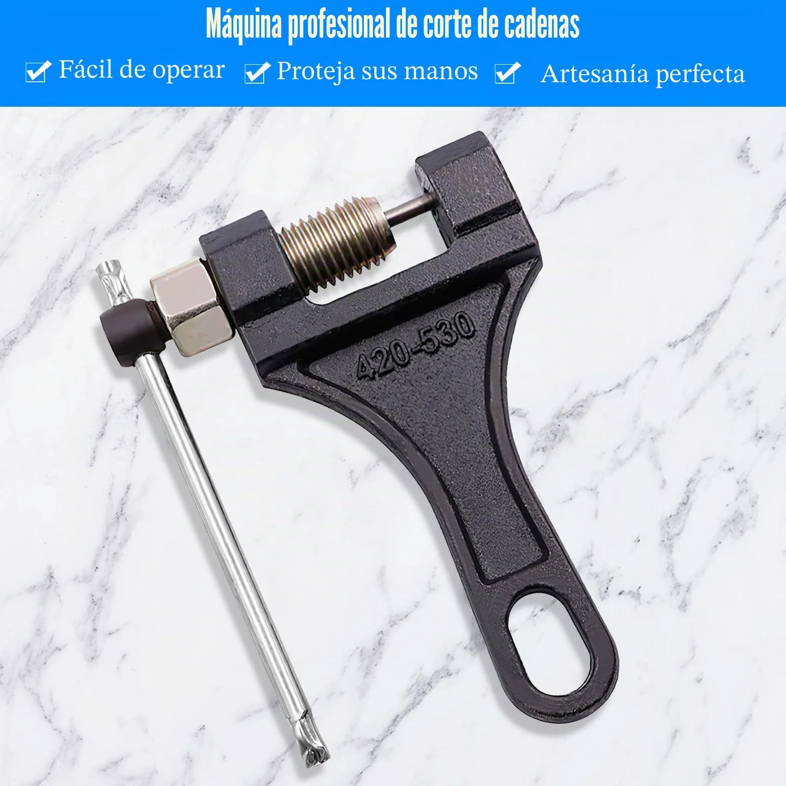 TNSLAND Rompedor de Cadena, Remachadora de Cadena Moto, Rompedor de Cadena Remachadora de Cadena Moto, Remachadora de Cadena Moto Remachadora de Cadena para 420/428/530 Moto UTV ATV Bicicleta Tractor