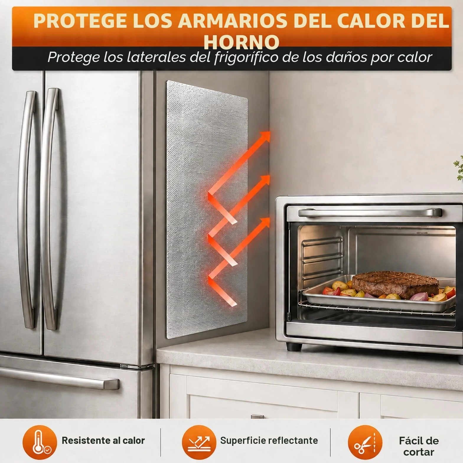 Aislante Térmico Adhesivo Aluminizado 30 x 100 cm Protección Anticalórica para Tubos de Escape