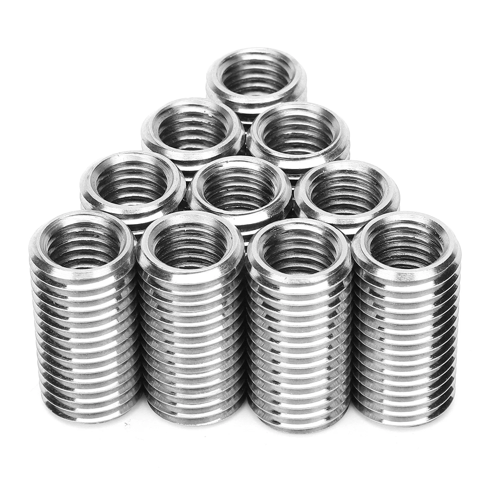 10 Uds tuerca de reparación ranuradora de rosca hembra reencantador sujetador M12 y macho M16 componentes de manga reductora hardware de reparación