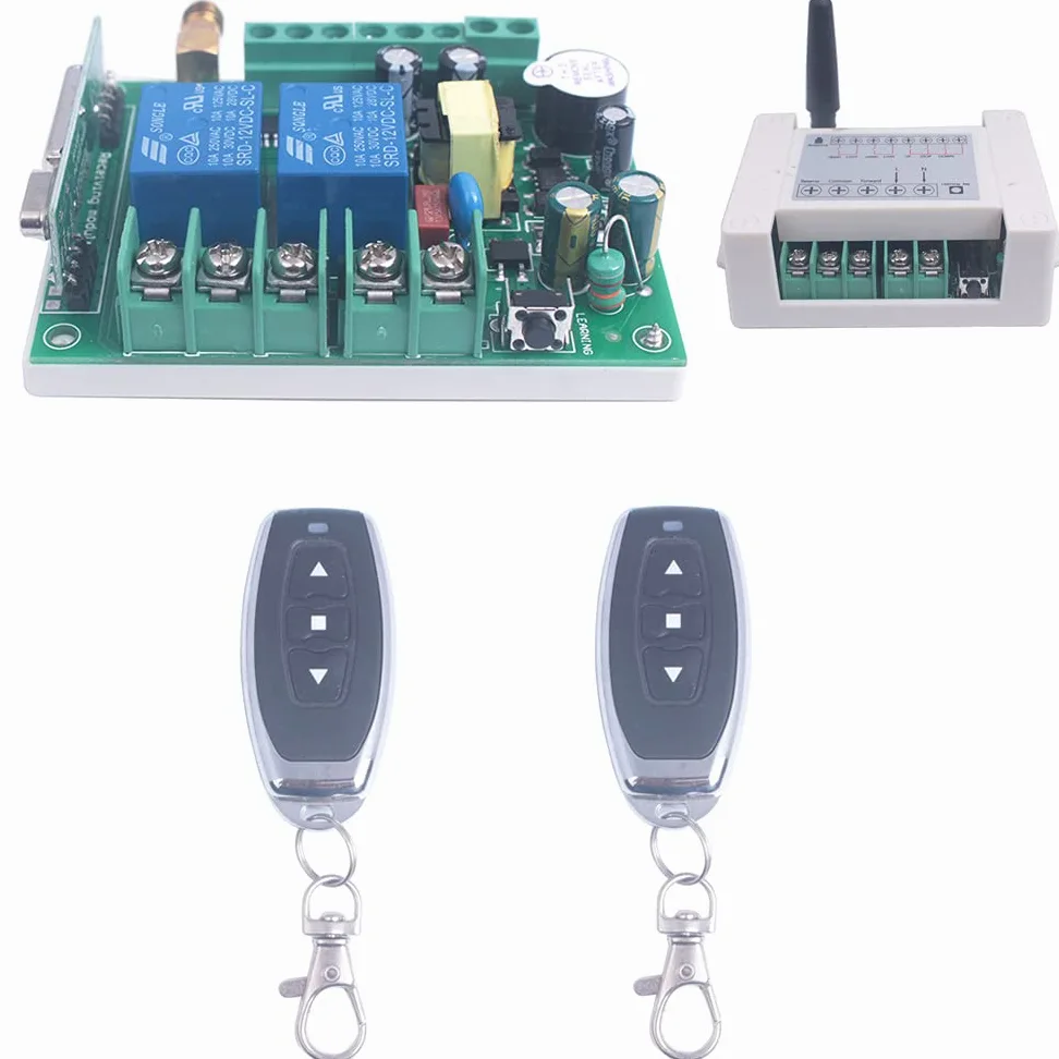 AC 85V 110V 120V 220V 250V Motor de 2 canales Interruptor remoto hacia adelante y hacia atrás Interruptor remoto del motor Interruptor de control remoto Interruptor inalámbrico (2* Controlador)