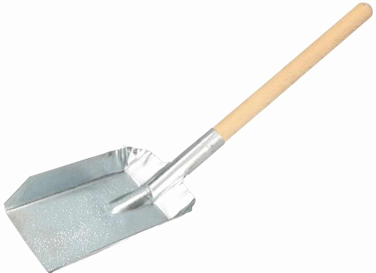 KOTARBAU® Pala para Chimenea, Pala de carbón, Pequeña, Mango de Madera Corto, Recogedor para Estufas, chimeneas, barbacoas, Pala de Ceniza, Acero galvanizado
