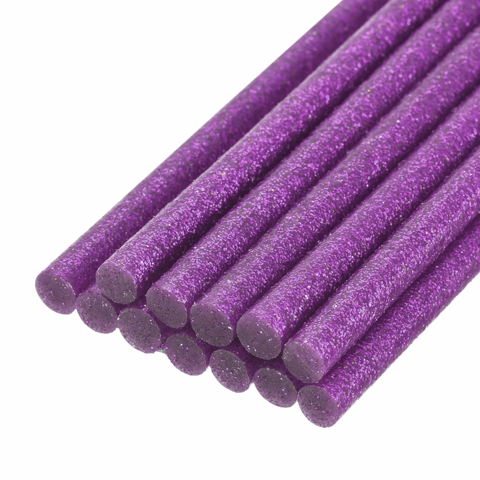 QUARKZMAN Barras de Pegamento Termofusible Mini para Pistola de Pegamento 0,27 Pulgadas x 4 Pulgadas Purpurina Morada 12 Unidades