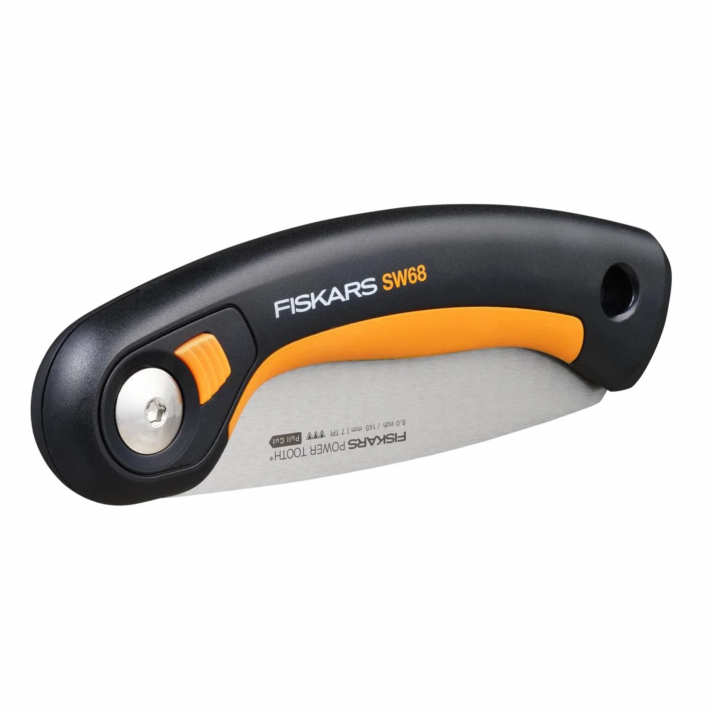 Fiskars Sierra plegable Plus 15 cm Power Tooth Negro/Naranja