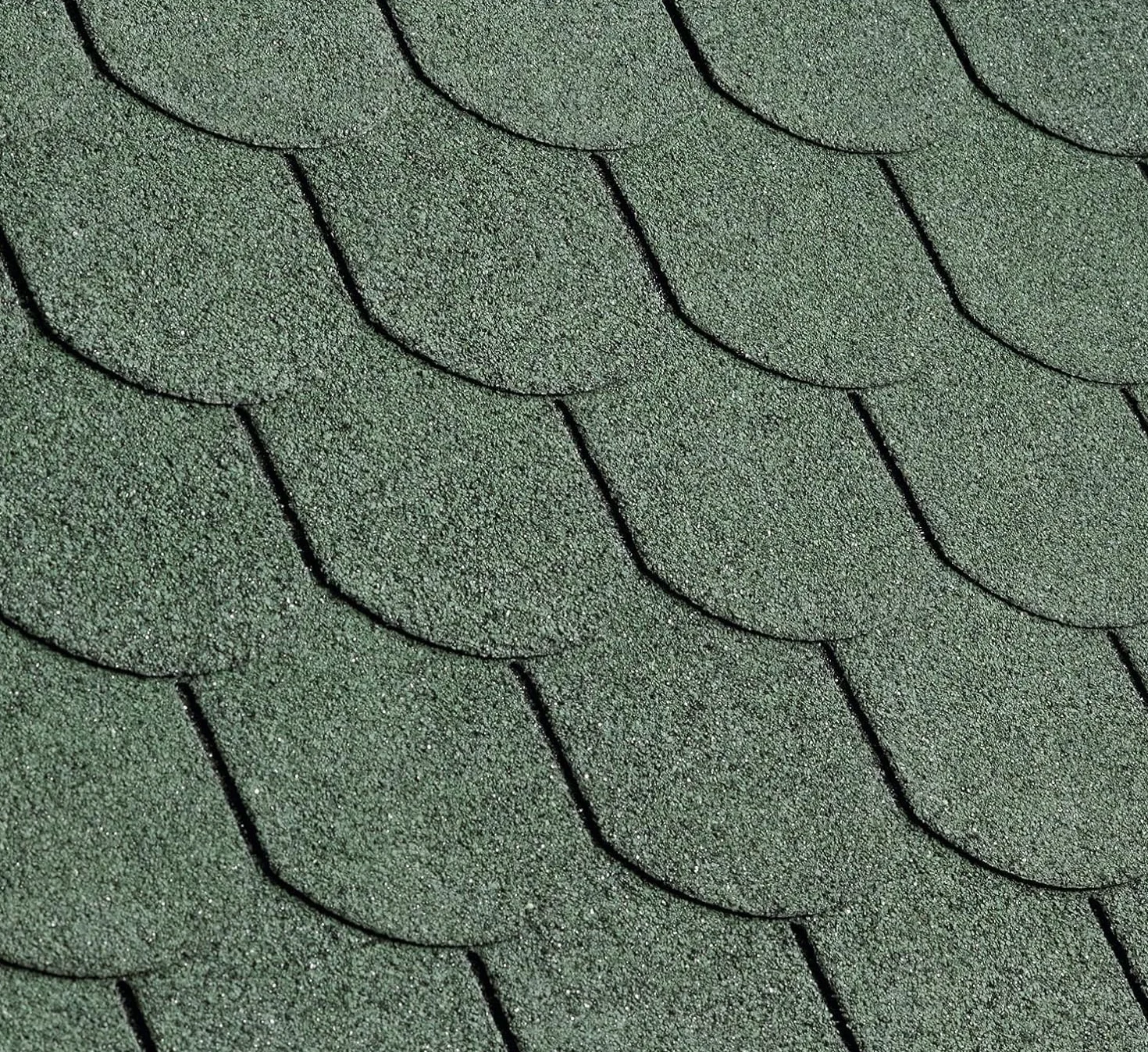 Gartenpirat Tejas bituminosas de Cola de Castor Verdes 2 m² Tejas para casetas de jardín, cobertizos, cenadores y aparcamientos Cubiertos