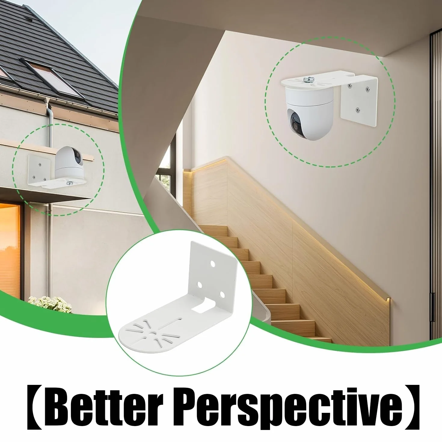 2pcs Soporte Camara vigilancia tapo Montaje Pared Universal para cámara de Techo en Forma L Cámara Metálico Accesorios Cámara Vigilancia Sistema Seguridad