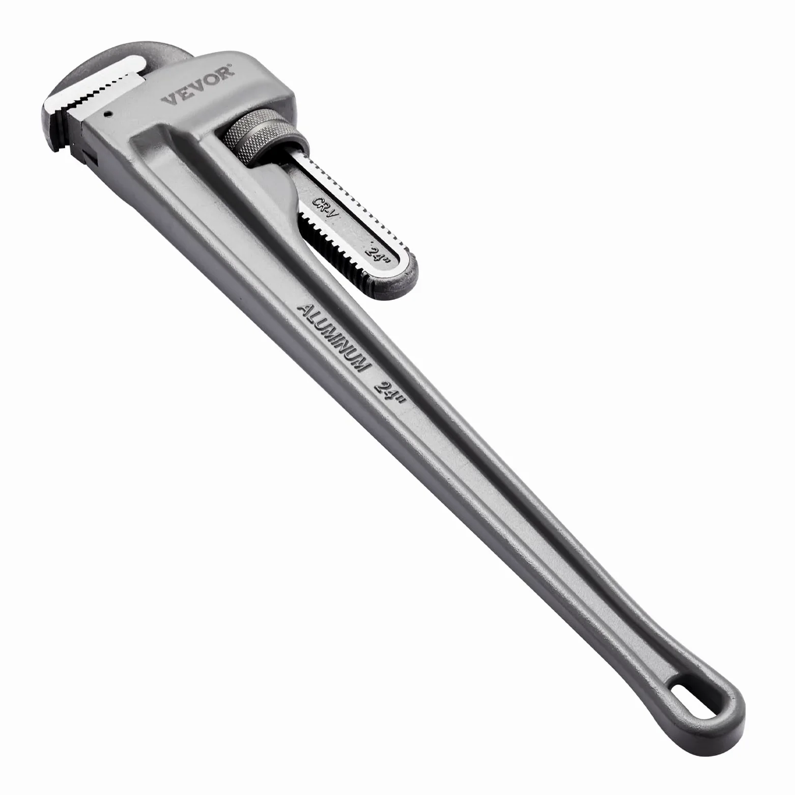 VEVOR Llave para Tubo Recto de Aluminio 61 cm Llave para Plomería Ajustable Mandíbula de Alta Resistencia Mango Ergonómico Fácil de Transportar para Tuberías de Agua Reparaciones de Automóviles