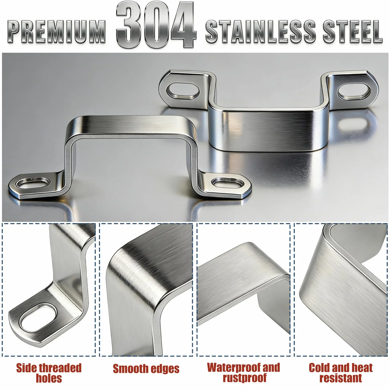 Abrazadera Cuadrada 60×40mm Abrazaderas Tubo Metalicas para Tubo Rectangular