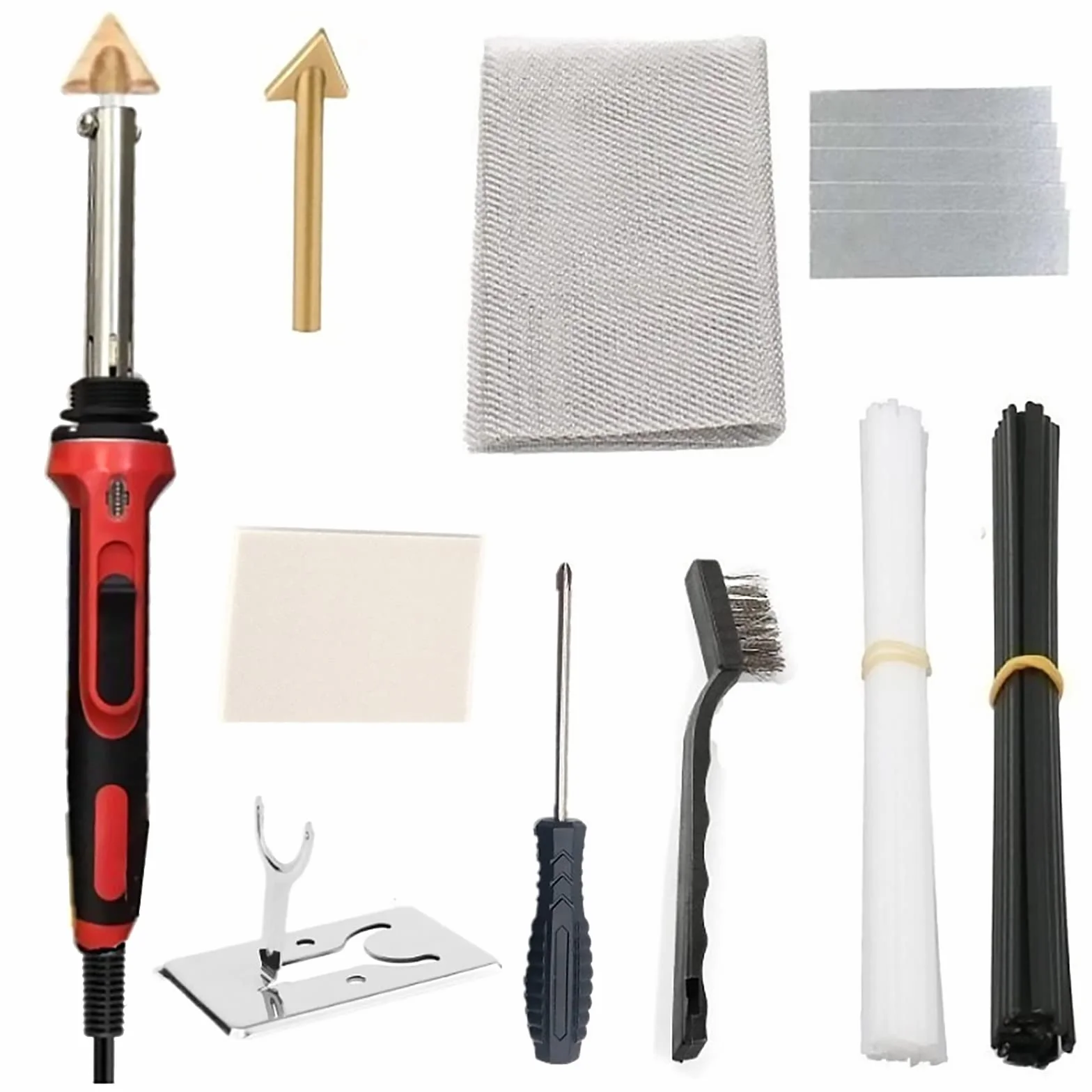 Soldadura de Plástico Kit, Juego de Soldadura de Plástico,Soldador de Plástico,Soldador para Coches,Juego de Reparación,Para Bricolaje, Artesanía, Reparación Superficies, Parachoques, Kayak
