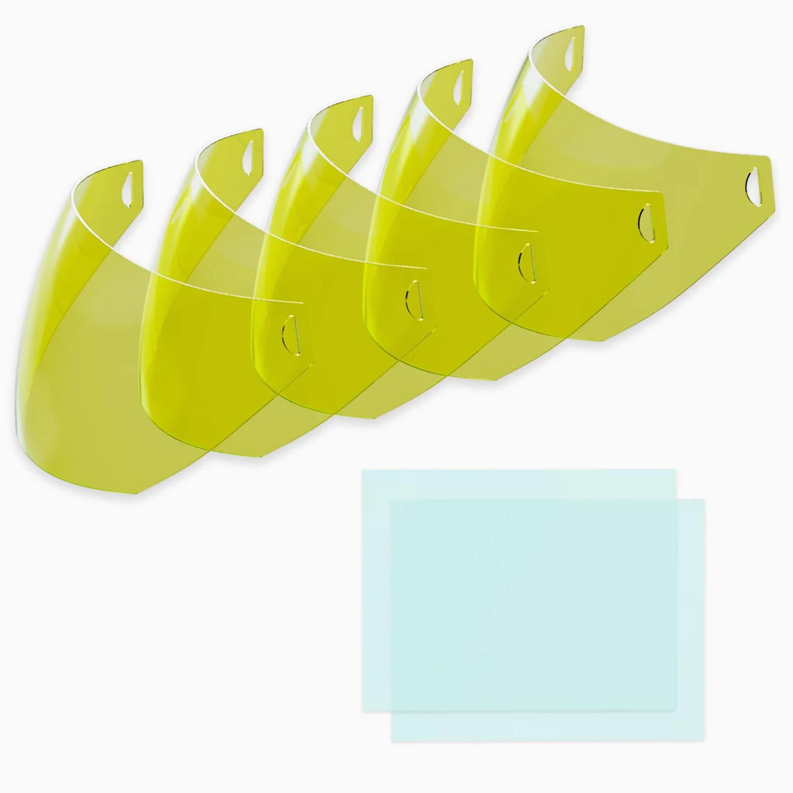Careta de soldar Juego de 7 Pantallas Protectoras, vidrios de Repuesto internos y externos, 5 Exteriores + 2 Interiores para caretas de soldar automáticas H-21
