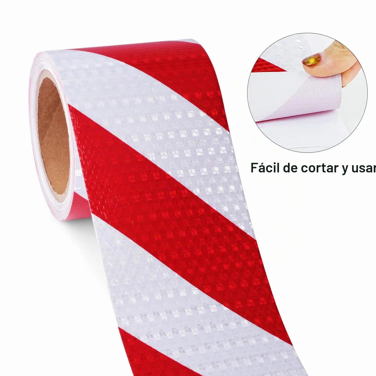 Cinta Reflectante Adhesiva 10m*10cm Roja y Blanca, Res Istente Al Aguapegatinas Reflectantes Cinta De Seguridad Autoadhesiva para Coche Camión Motocicleta Barco Bicicleta Remolque Camper