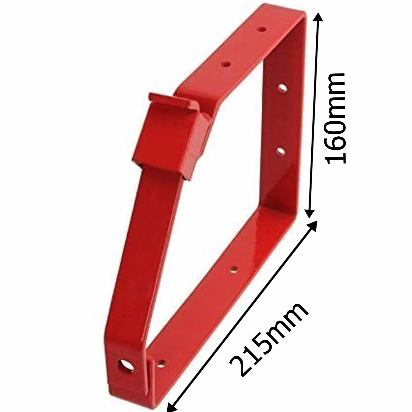 SPARES2GO Escalera de pared universal con cerradura doble y triple y juego de candado, color rojo