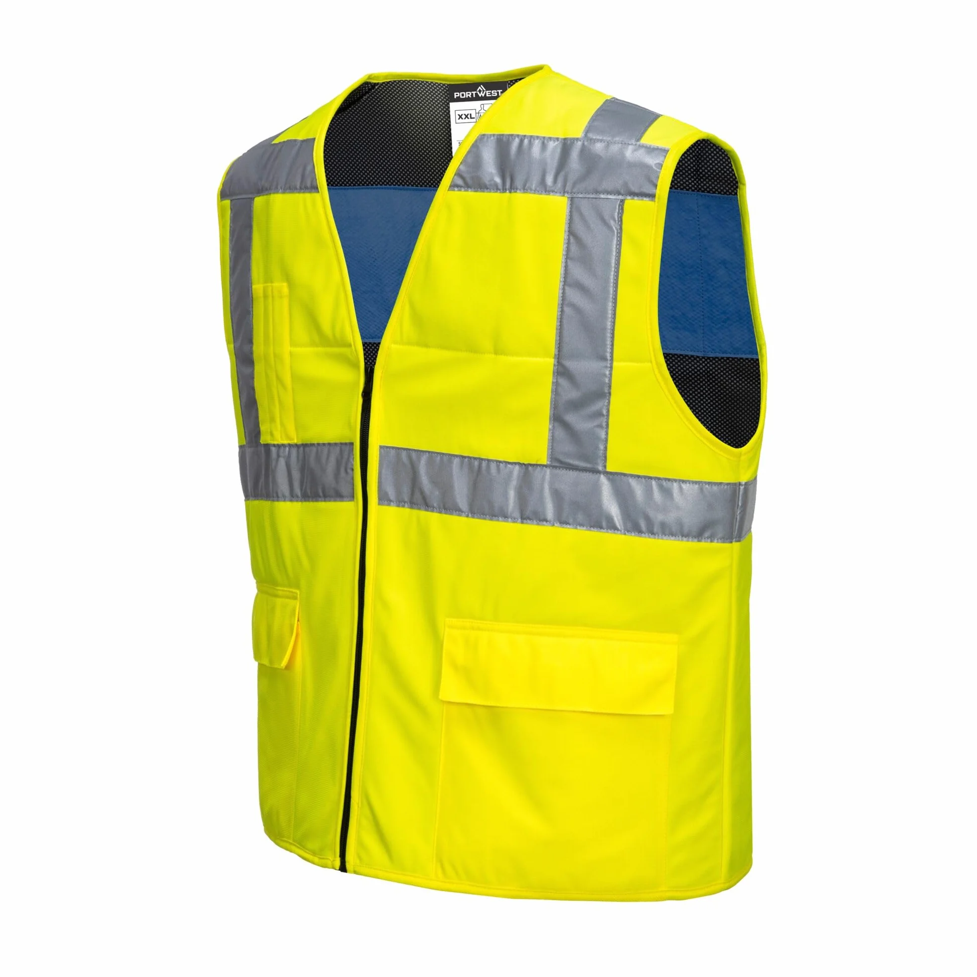 Portwest Chaleco Refrescante De Alta Visibilidad, Tamaño: L/XL, Color: Amarillo, CV02YERL/XL
