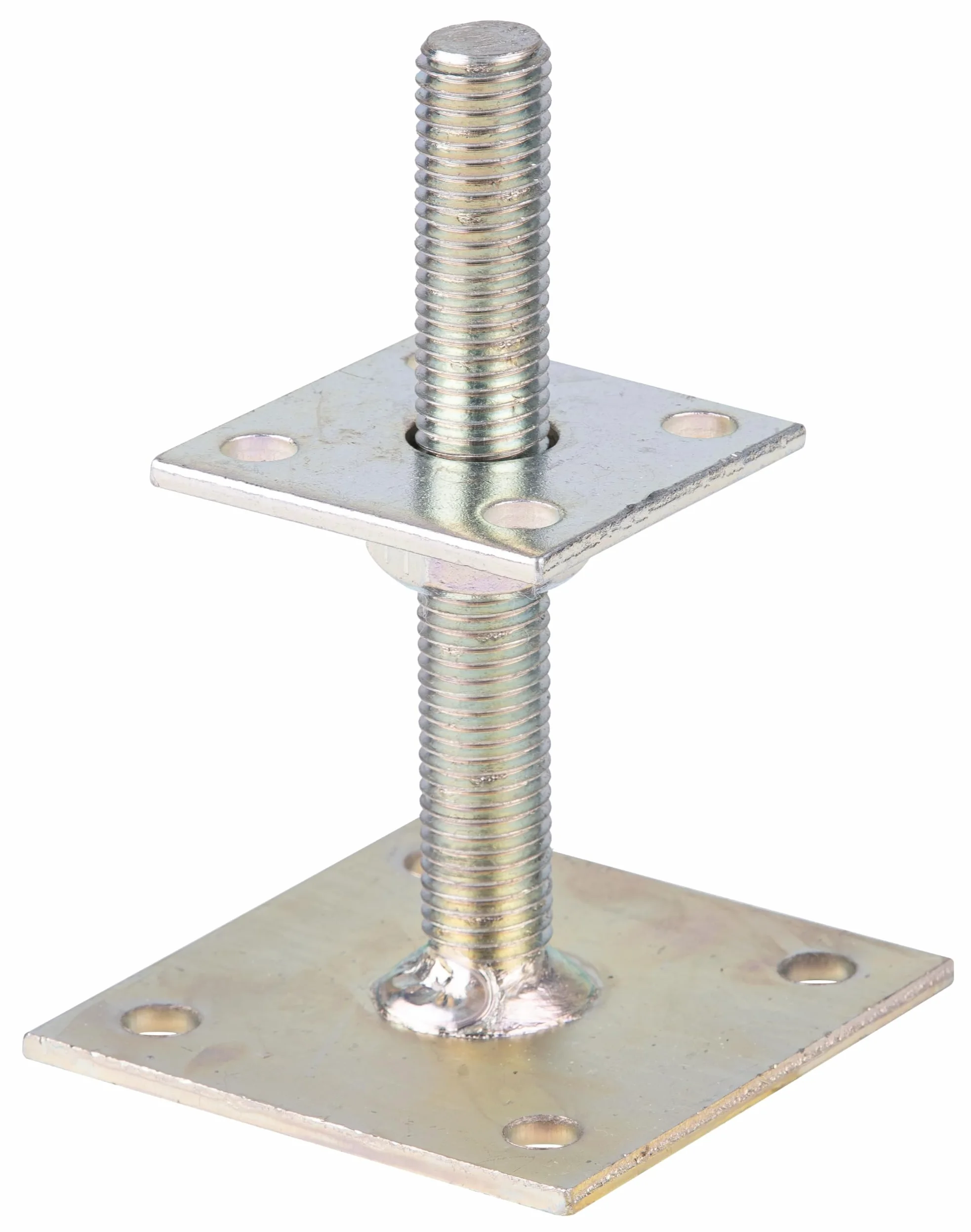 GAH-ALBERTS 218102 i POST POST SOPORTE DE AJUSTABILIDAD AJUSTABLE, 30 mm a 150 mm, Amarillo-galvanizado, tornillo de 70 mm x 70 mm