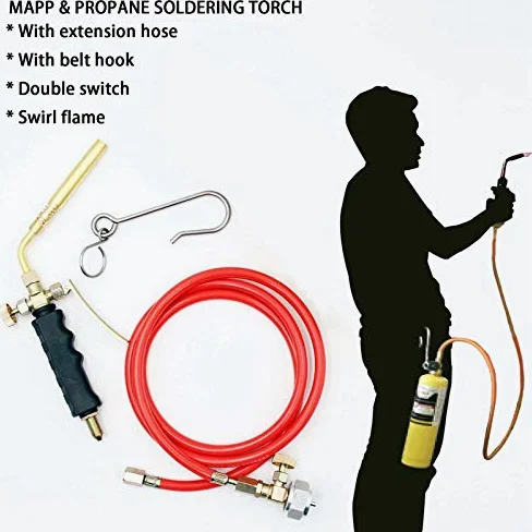 MAPP - Antorcha de soldadura de propano con manguera de 1,6 m
