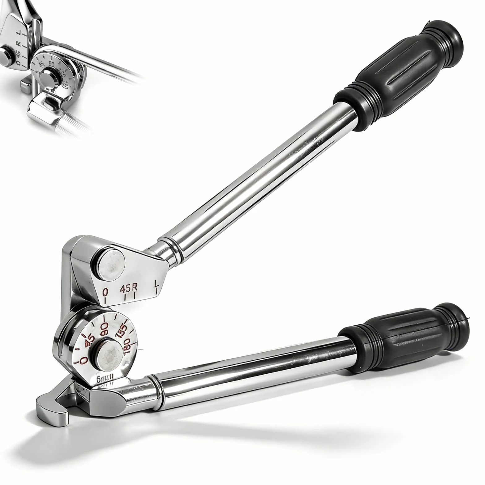 Dobladora De Tubos Manual 1/4" (6mm), 0 a 180 Grados Herramienta De Doblado De Tubos, Curvadora De Tubo De Cobre Maquina Para Doblar Para Tubos De Cobre, Aluminio Y Blandos Acero Inoxidable