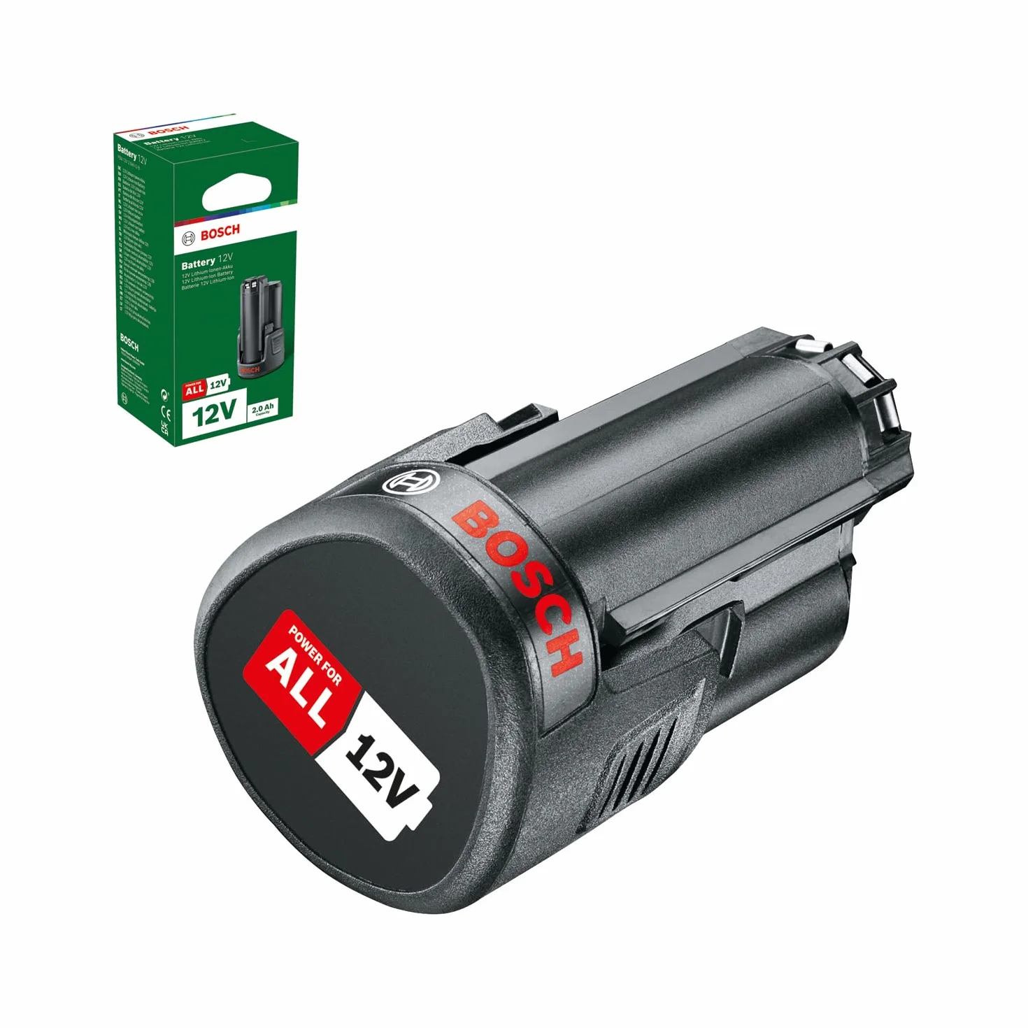 Bosch batería de sustitución de 12V (1 batería de 2,0 Ah, sistema de 12 voltios, embalaje de cartón)