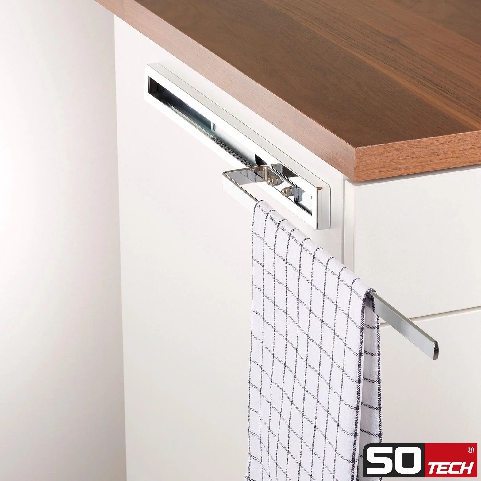 SOTECH Toallero Elegance Cromado 1 Brazo 415 mm insertado, 715 mm extendido toallero