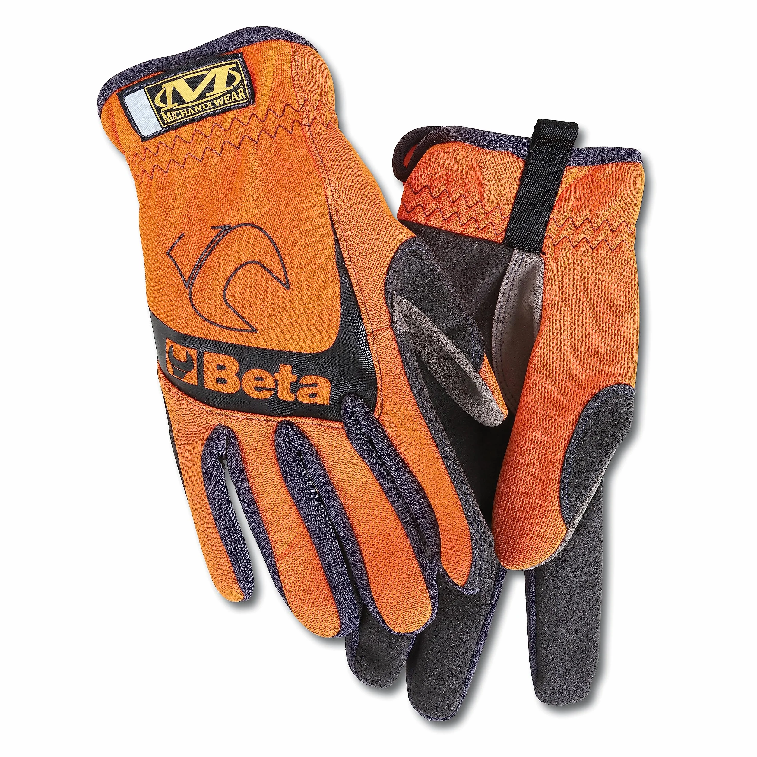 Beta 9574O XL - Guantes de trabajo, con puño elastizado, pulgar e índice reforzados, en piel sintética que permite el uso de dispositivos de pantalla táctil