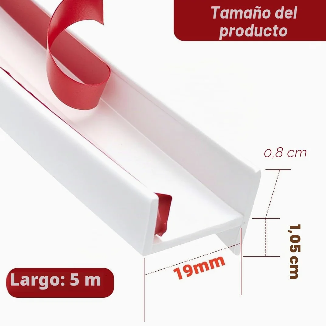 RANJIMA 5M Perfil de zócalo Perfil de embellecedor de zócalo para 18mm 19mm de espesor de madera, tira de zócalo de cocina Blanca Perfil de sellado de zócalo de cocina con labio de sellado para zócalo