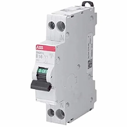 ABB Disyuntor de 1 polo+N SN201L B 16 A 6 kA – Protección contra sobrecarga y cortocircuito, cumple con IEC/EN 60898-1