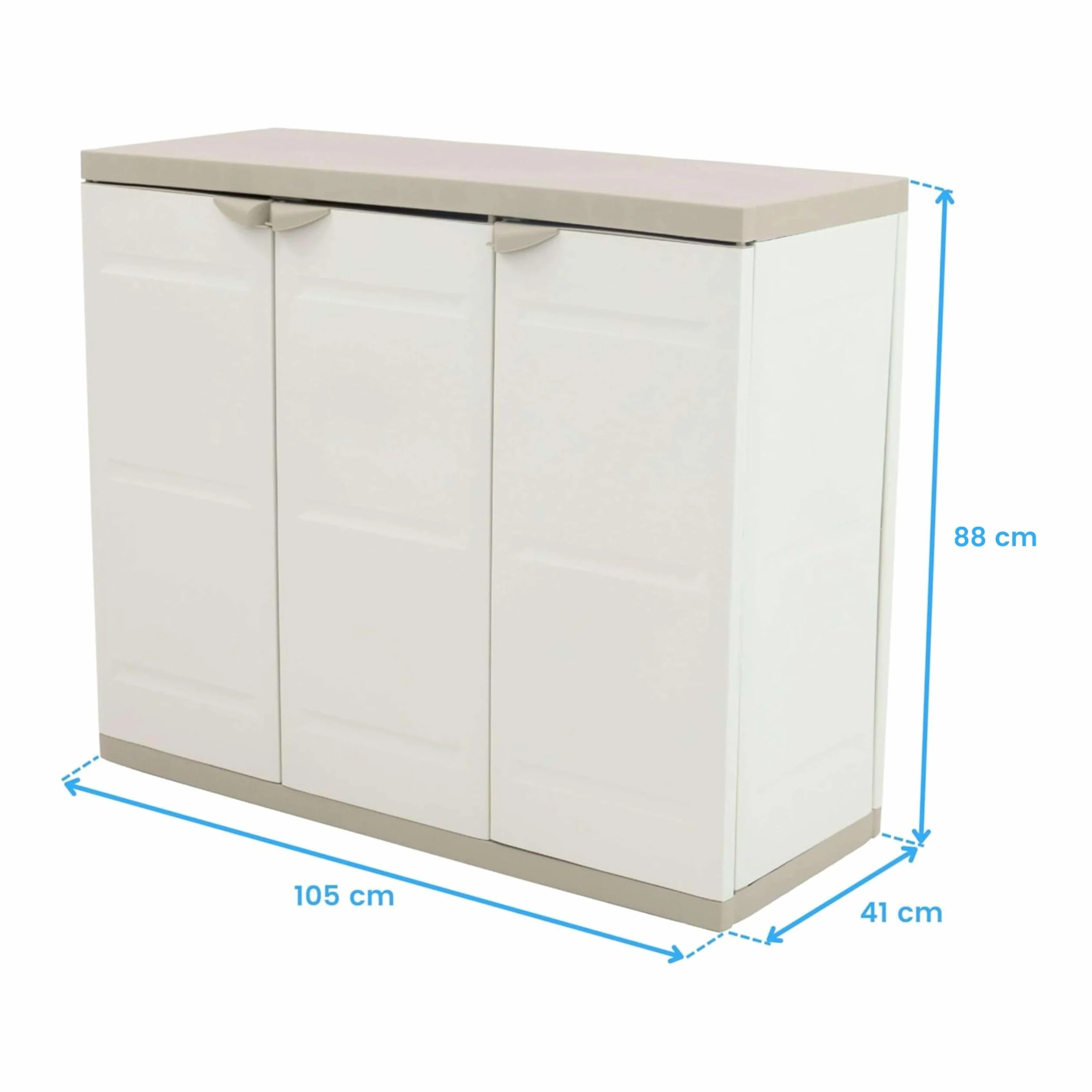 Plastiken Titanium Armarios Beige 105x44x88 cm