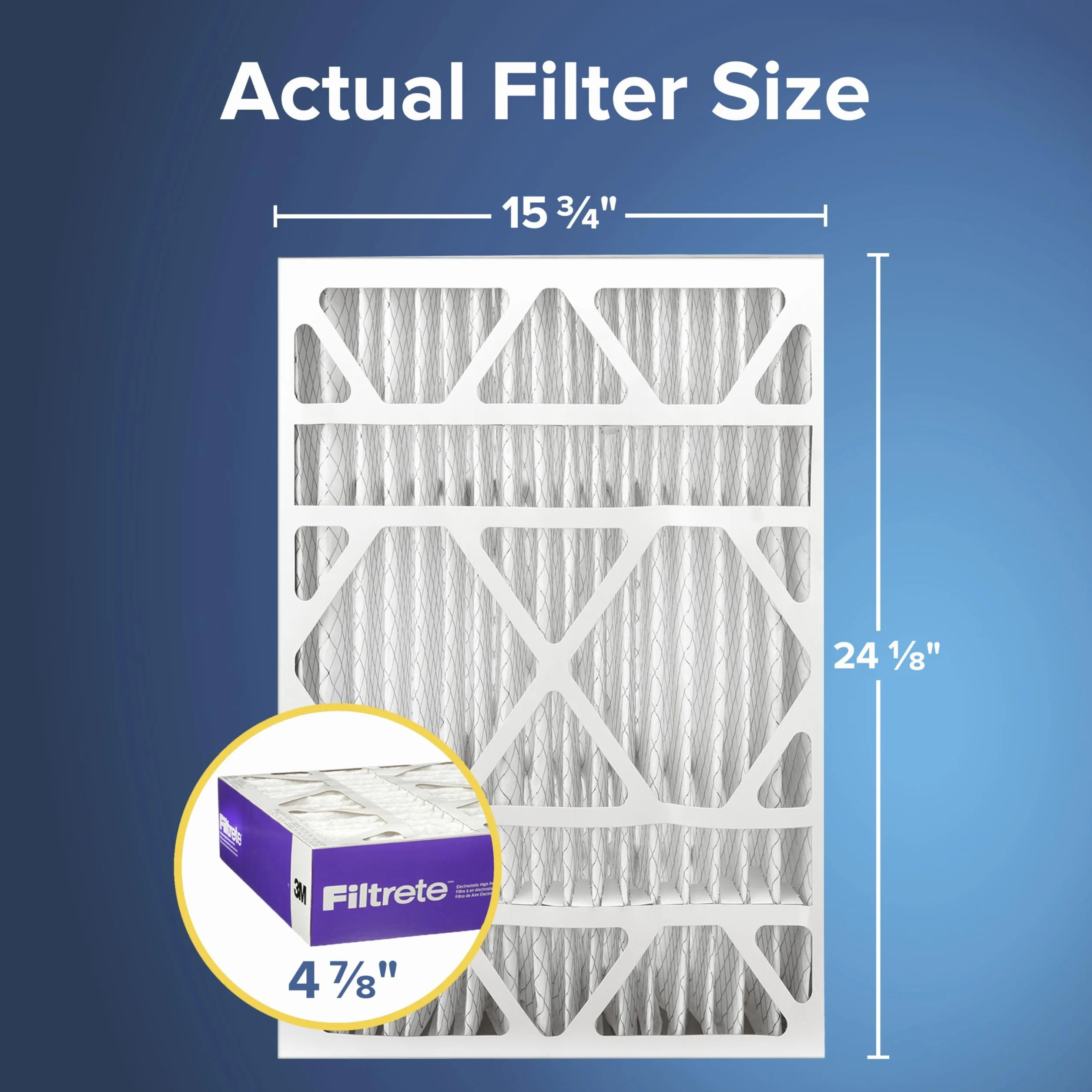 Filtrete Healthy Living Ultra Deep allergènes filtre plissé, MPR 1550, 50,8 cm X 50,8 cm X 10,2 cm (4–3/20,3 cm de profondeur), 4-pack, NDP01-5IN-2