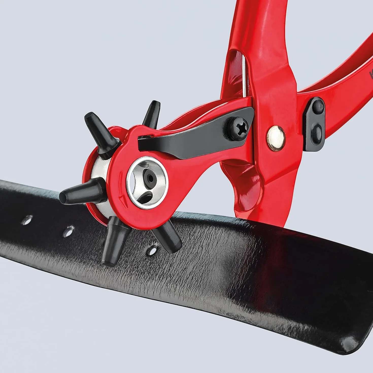 KNIPEX Sacabocados de revolver recubierto de pintura pulverizada, rojo 220 mm, 90 70 220 EAN