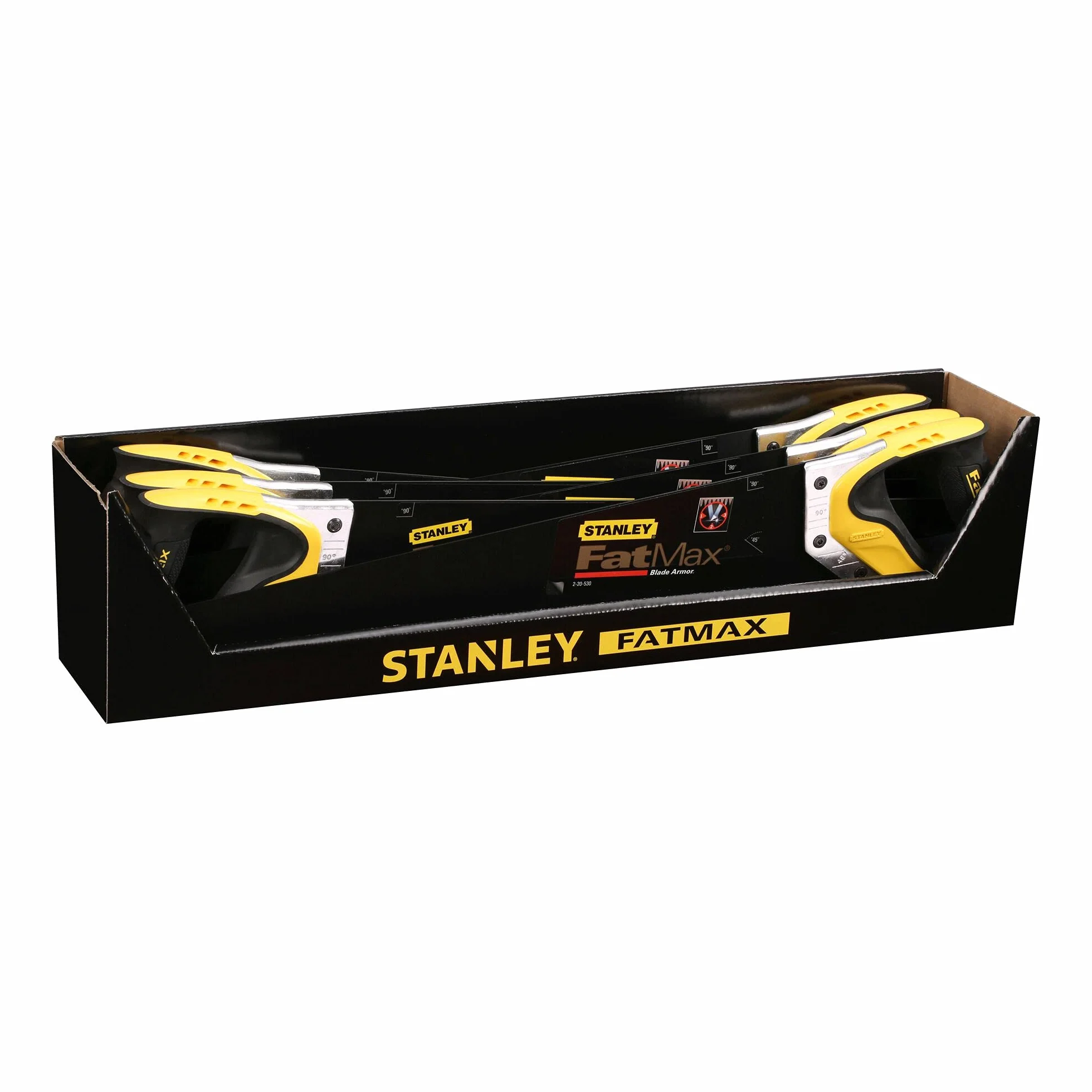 STANLEY FATMAX Serrucho Gen2, Longitud 550mmx1mm, corta hacia delante y atrás, capa de Appliflon para reducir atascos, 7 dientes por pulgada, mango ergonómico, 2-20-530